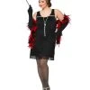 Spirit Halloween Adult Black Charleston Cutie Flapper Plus Size Costume 1 Spirit Halloween Adult Black Charleston Cutie Flapper Plus Size Costume -HALLOWEEN COSTUMES Sales 00179879 a