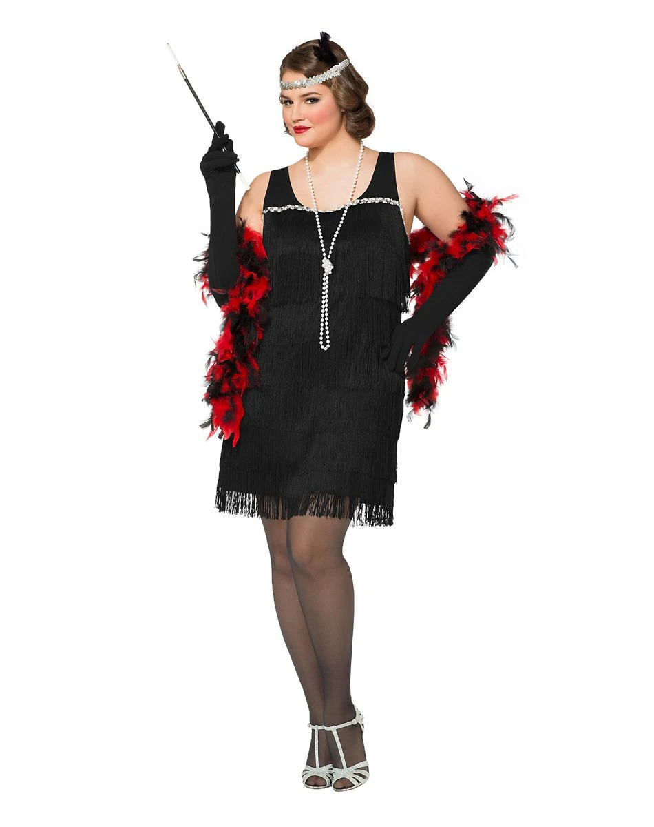 Spirit Halloween Adult Black Charleston Cutie Flapper Plus Size Costume 3 Spirit Halloween Adult Black Charleston Cutie Flapper Plus Size Costume