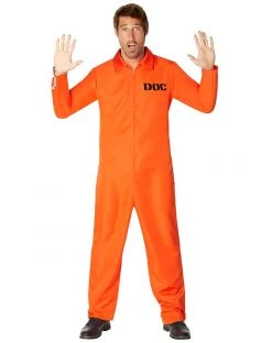 Spirit Halloween Adult Department of Corrections Prisoner One Piece Costume