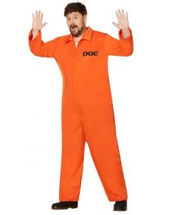 Spirit Halloween Adult Escaped Convict Plus Size Costume -HALLOWEEN COSTUMES Sales 00580845 c