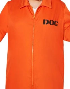 Spirit Halloween Adult Escaped Convict Plus Size Costume -HALLOWEEN COSTUMES Sales 00580845 d