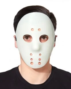 Spirit Halloween Glow in Dark Hockey Half Mask