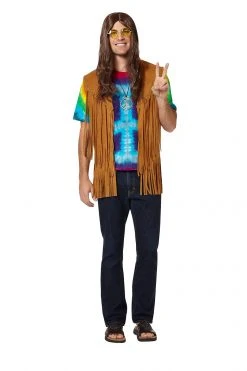 Spirit Halloween Fringed Suede Hippie Vest