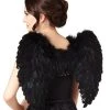 Spirit Halloween Black Faux Feather Wings -HALLOWEEN COSTUMES Sales 01039619 a