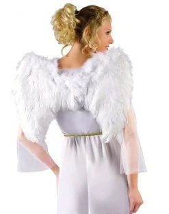 Spirit Halloween White Faux Feather Wings -HALLOWEEN COSTUMES Sales 01039627 b