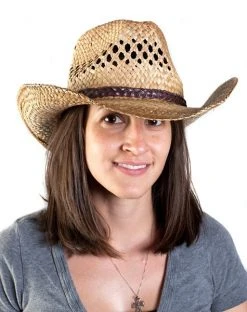 Spirit Halloween Western Seagrass Hat -HALLOWEEN COSTUMES Sales 01067701 c