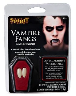 Spirit Halloween White Vampire Fangs -HALLOWEEN COSTUMES Sales 01097559 c
