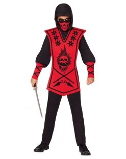 Spirit Halloween Kids Red Skull Ninja Costume