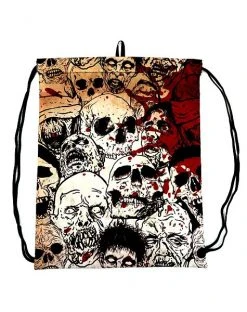 Spirit Halloween Zombie Skull Cinch Bag