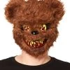 Spirit Halloween Brown Scary Teddy Bear Half Mask -HALLOWEEN COSTUMES Sales 01224898 a