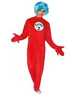 Spirit Halloween Adult Thing 1 and 2 One Piece Costume - Dr. Seuss