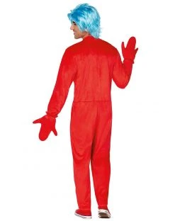 Spirit Halloween Adult Thing 1 and 2 One Piece Costume - Dr. Seuss -HALLOWEEN COSTUMES Sales 01253962 c