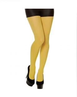 Spirit Halloween Yellow Opaque Tights
