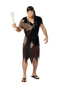 Spirit Halloween Adult Brown Caveman Costume