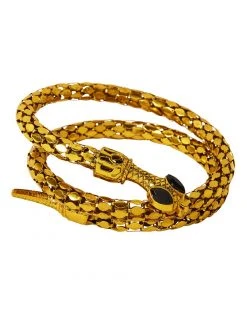 Spirit Halloween Goldtone Roman Snake Cuff -HALLOWEEN COSTUMES Sales 01267277 a