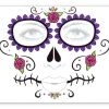 Spirit Halloween Floral Day of the Dead Face Tattoo Decal -HALLOWEEN COSTUMES Sales 01268960 a