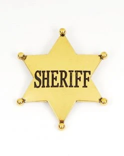 Spirit Halloween Western Sheriff Gold Badge