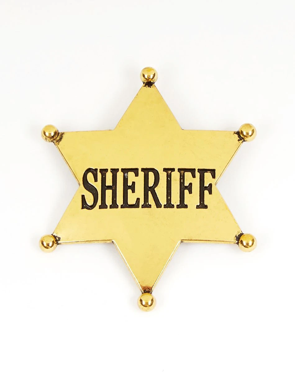 Spirit Halloween Western Sheriff Gold Badge 3 Spirit Halloween Western Sheriff Gold Badge
