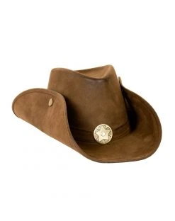 Spirit Halloween Brown Deluxe Cowboy Hat
