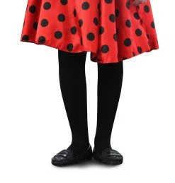 Spirit Halloween Kids Black Fleece-Lined Tights