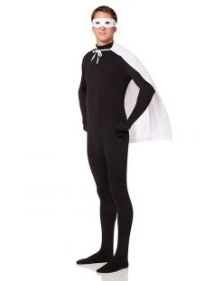 Spirit Halloween White Superhero Costume Kit -HALLOWEEN COSTUMES Sales 01276799 c