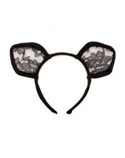 Spirit Halloween Black Lace Cat Ears -HALLOWEEN COSTUMES Sales 01278068 b