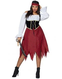 Spirit Halloween Adult Buccaneer Beauty Pirate Plus Size Costume