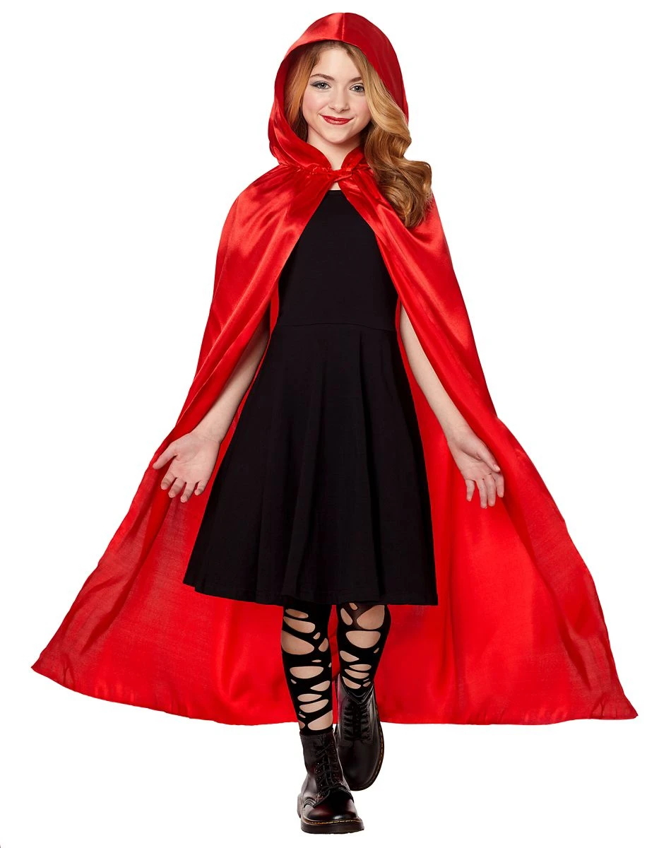 Spirit Halloween Kids Red Satin Cape 3 Spirit Halloween Kids Red Satin Cape