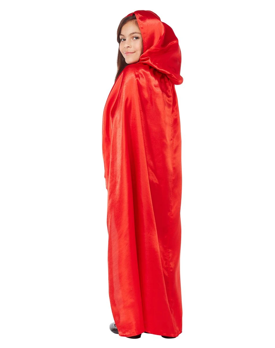 Spirit Halloween Kids Red Satin Cape 6 Spirit Halloween Kids Red Satin Cape - Image 4