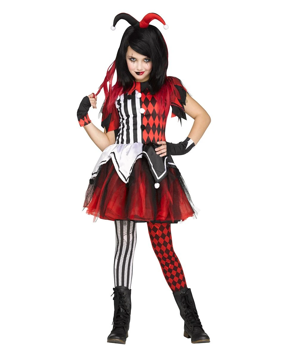 Spirit Halloween Kids Horror Harlequin Costume 3 Spirit Halloween Kids Horror Harlequin Costume