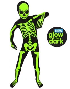 Spirit Halloween Kids Glow In The Dark Skeleton Morphsuit Costume