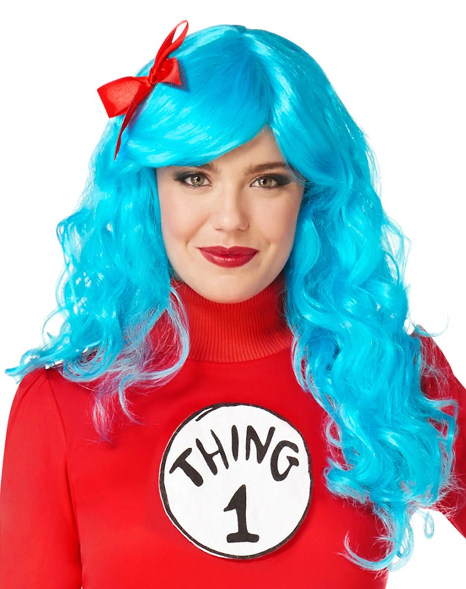 Spirit Halloween Thing Wig With Bow - Dr. Seuss 3 Spirit Halloween Thing Wig With Bow - Dr. Seuss