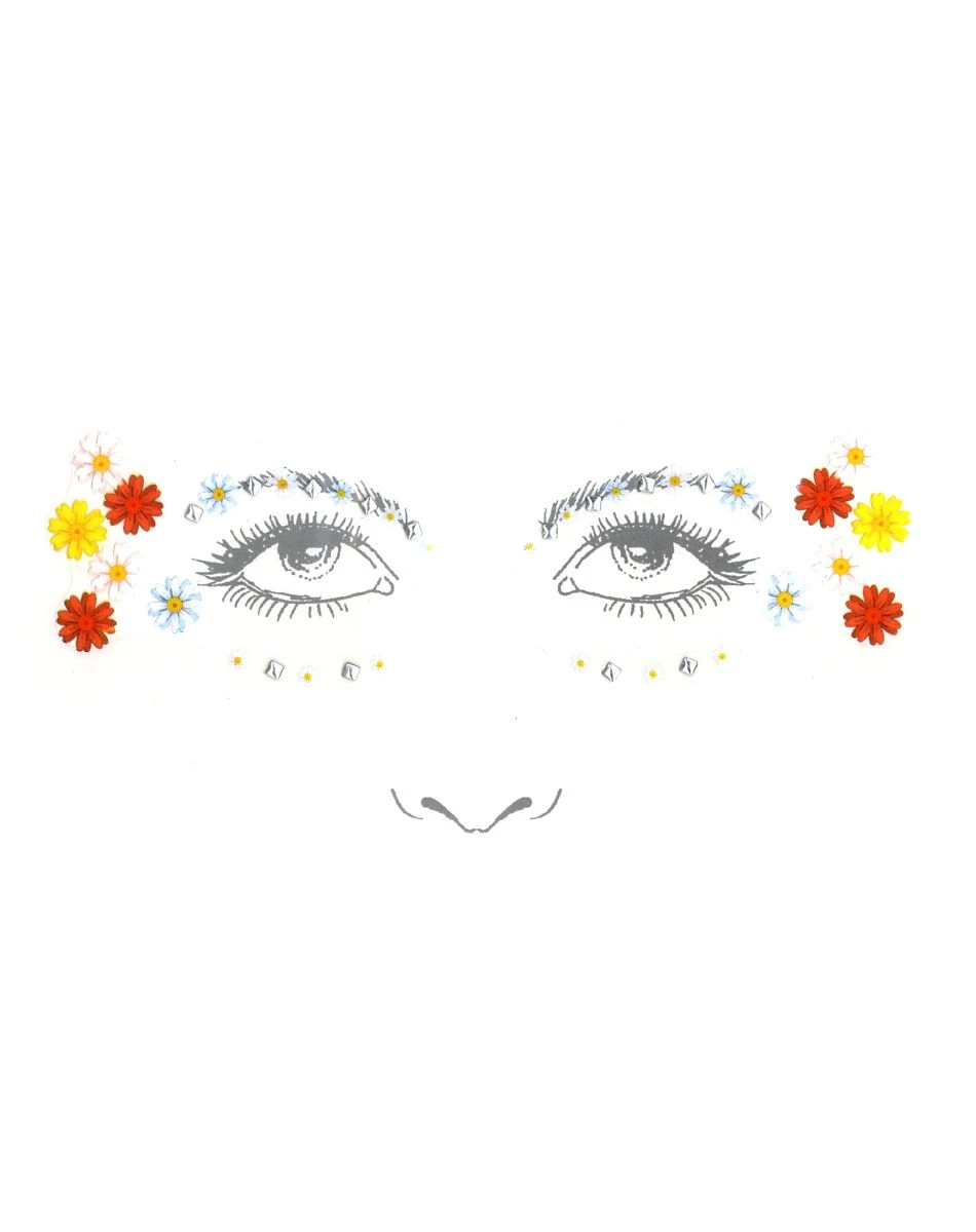 Spirit Halloween 60s Flower Face Decal 3 Spirit Halloween 60s Flower Face Decal