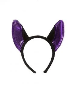 Spirit Halloween Purple and Black Bat Ears -HALLOWEEN COSTUMES Sales 01310218 c