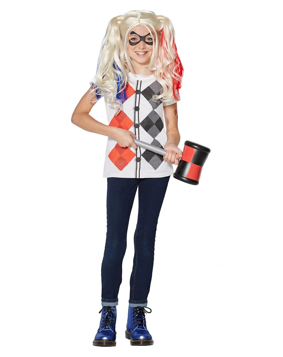 Spirit Halloween Kids Harley Quinn T Shirt - DC Girls 3 Spirit Halloween Kids Harley Quinn T Shirt - DC Girls