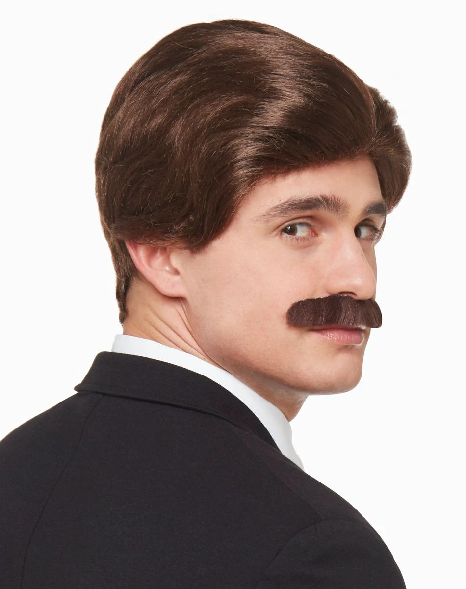 Spirit Halloween Brown '70s Wig and Mustache 4 Spirit Halloween Brown '70s Wig and Mustache - Image 2