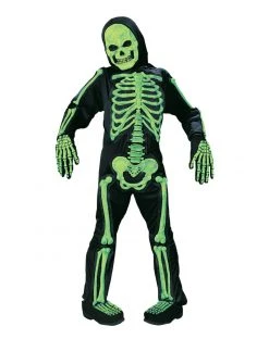 Spirit Halloween Kids Glow in the Dark Skelebones One Piece Costume