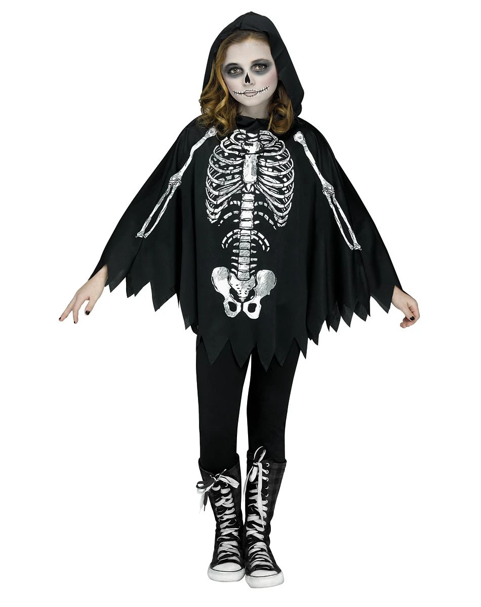 Spirit Halloween Kids Skeleton Poncho 3 Spirit Halloween Kids Skeleton Poncho