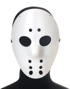 Spirit Halloween Boys White Hockey Half Mask