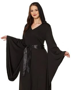 Spirit Halloween Adult Black Hooded Dress 9 Spirit Halloween Adult Black Hooded Dress -HALLOWEEN COSTUMES Sales 01346998 d