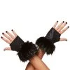Spirit Halloween Black Faux Fur Cuff Fingerless Glove -HALLOWEEN COSTUMES Sales 01347442 a