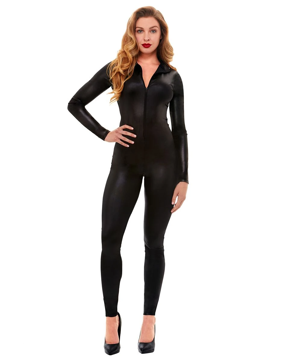 Spirit Halloween Black Wetlook Catsuit 3 Spirit Halloween Black Wetlook Catsuit