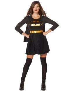 Spirit Halloween Adult Black and Gold Batgirl Dress - DC Comics