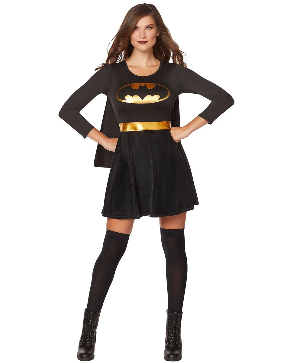Spirit Halloween Adult Black and Gold Batgirl Dress - DC Comics 3 Spirit Halloween Adult Black and Gold Batgirl Dress - DC Comics