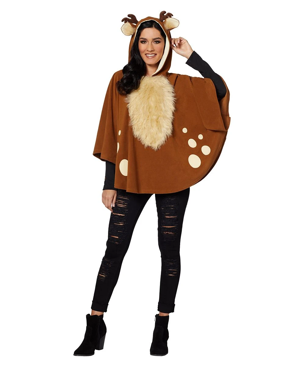 Spirit Halloween Adult Faux Fur Deer Poncho 3 Spirit Halloween Adult Faux Fur Deer Poncho