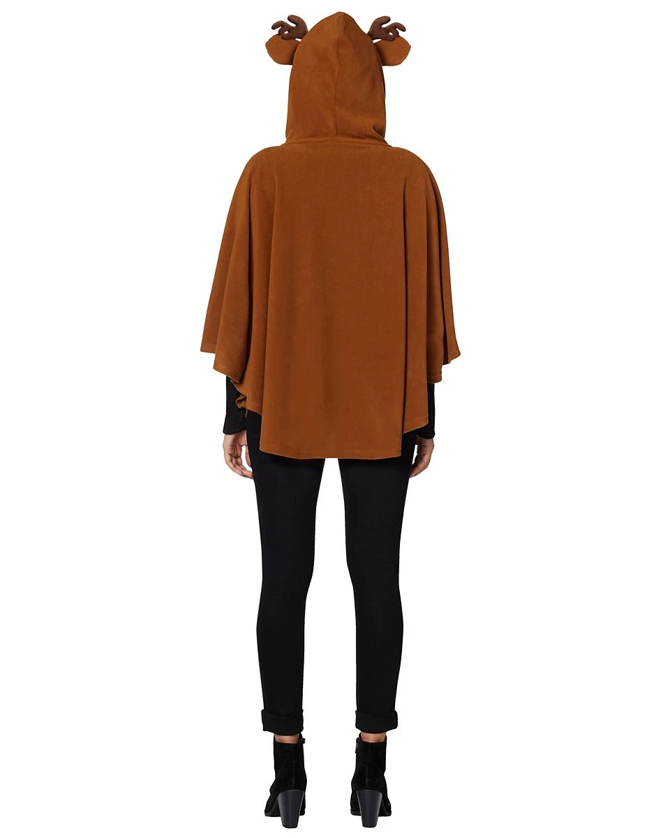 Spirit Halloween Adult Faux Fur Deer Poncho 4 Spirit Halloween Adult Faux Fur Deer Poncho - Image 2