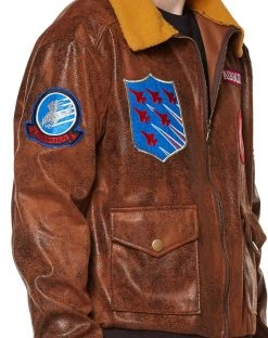 Spirit Halloween Adult Aviator Bomber Jacket -HALLOWEEN COSTUMES Sales 01361021 c