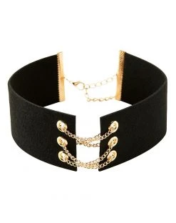 Spirit Halloween Lace Up Pirate Choker Necklace