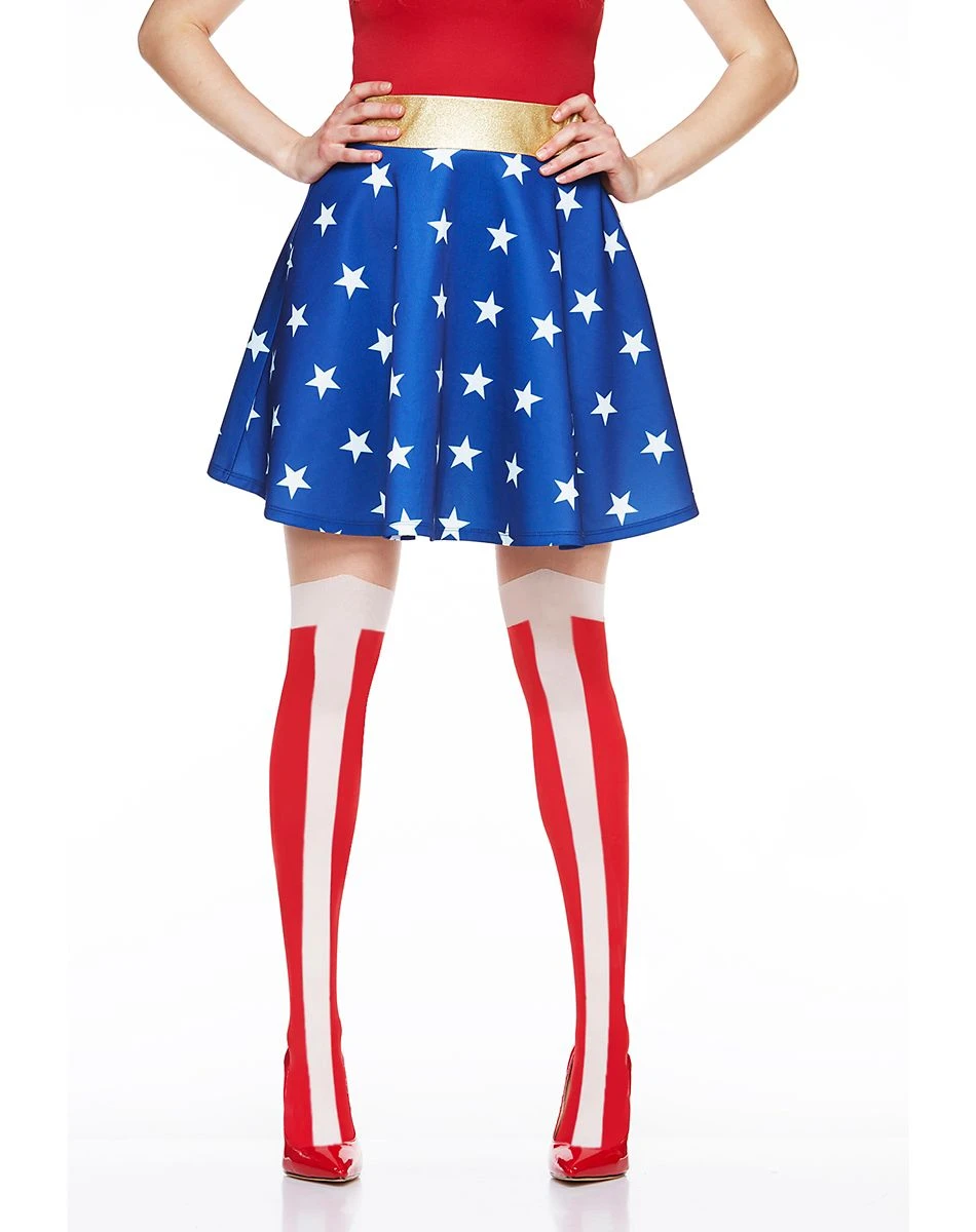 Spirit Halloween Wonder Woman Thigh-High Socks - DC Comics 3 Spirit Halloween Wonder Woman Thigh-High Socks - DC Comics