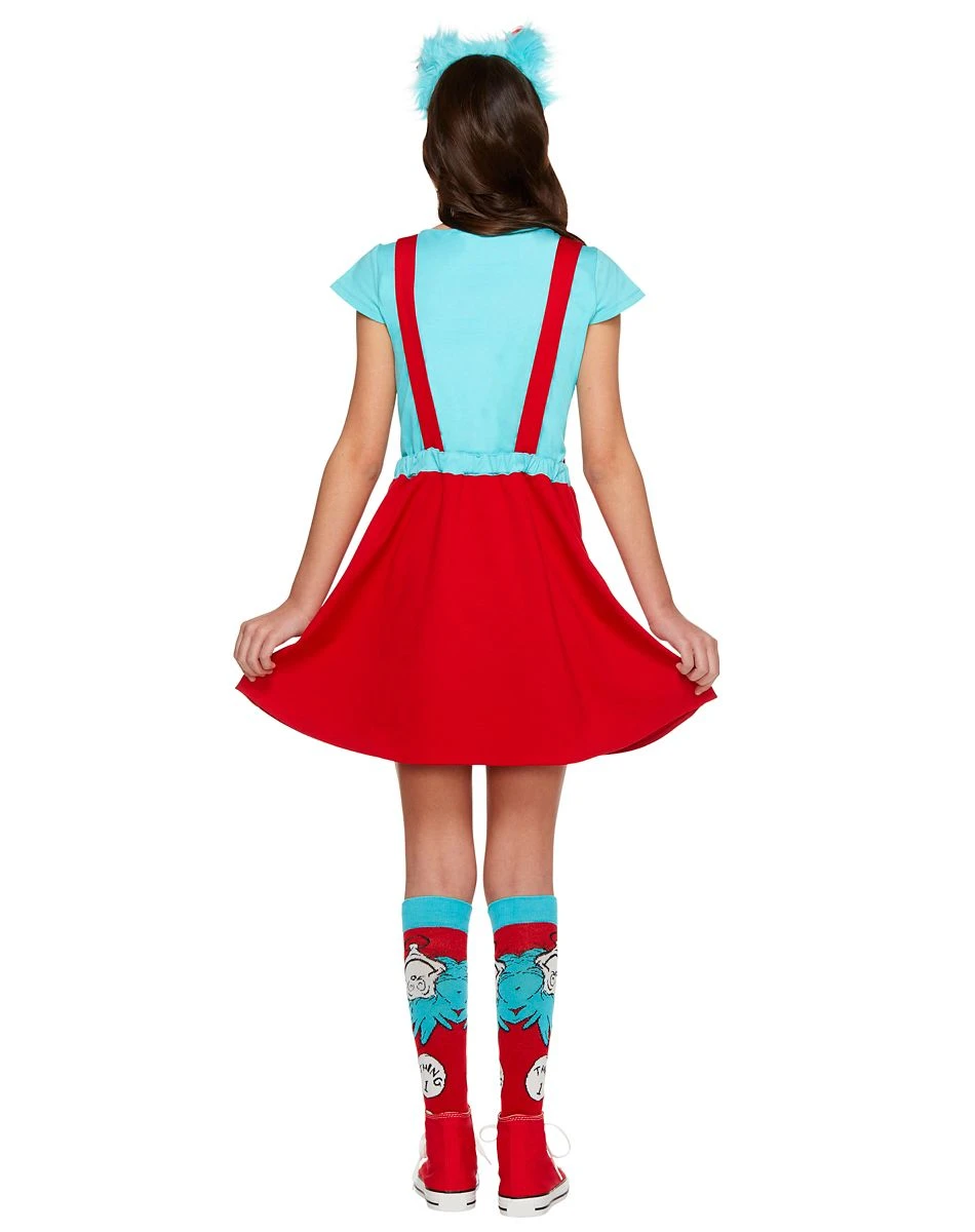 Spirit Halloween Tween Thing 1 and 2 Jumper Dress Costume - Dr. Seuss 4 Spirit Halloween Tween Thing 1 and 2 Jumper Dress Costume - Dr. Seuss - Image 2